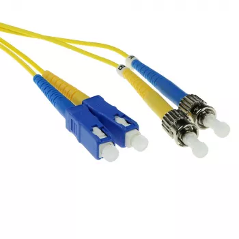 ACT 1,5 meter LSZH singlemode 9/125 OS2 glasvezel-patchkabel duplex met SC- en ST-stekkers