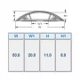 ACT kabelgoot rond van PVC 50 mm, grijs, PVC, V-0, 50 mm