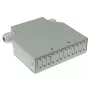 ACT DIN-rail glasvezel afsluitbox onbezet, 12 poorten, glasvezel, ivoor, 130 mm, 130 mm, 45,3 mm, box