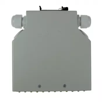 ACT DIN-rail glasvezel afsluitbox onbezet, 12 poorten, glasvezel, ivoor, 130 mm, 130 mm, 45,3 mm, box