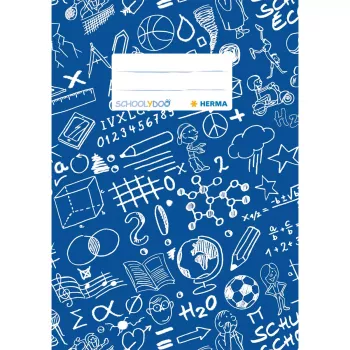 HERMA 19415 schriftomslag SCHOOLYDOO, A5, blauw, polypropyleen