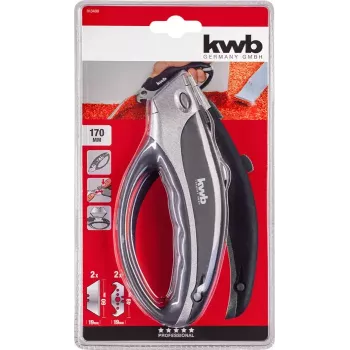 Tapijtmes KWB 013400 zwart scheermes 170 mm lengte 6 cm lemmet