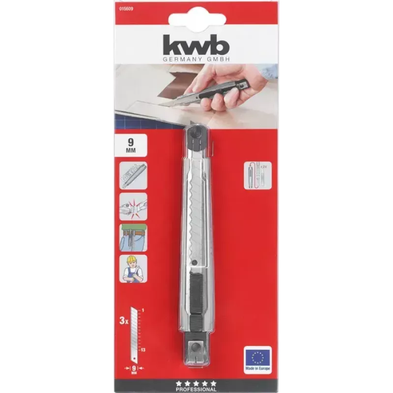 Snijmes KWB 015609 afbreekmes 145 mm lengte 9 mm breedte