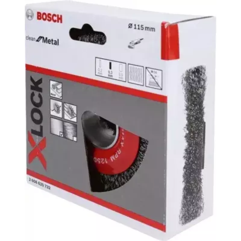 Bosch 2 608 620 732 haakse slijper accessoire draadborstel