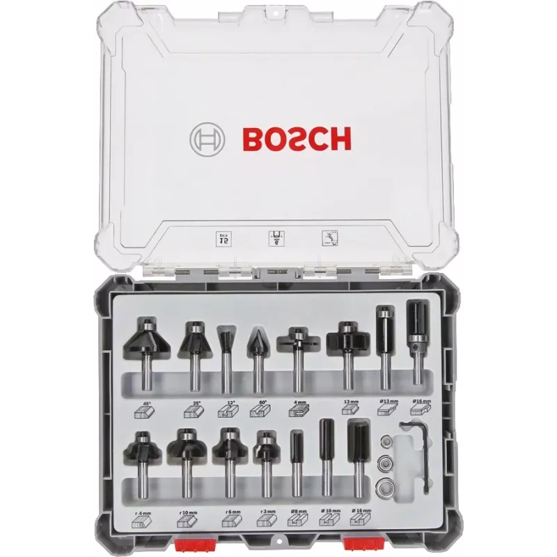 Bosch 2607017473 freesset 15 stuks