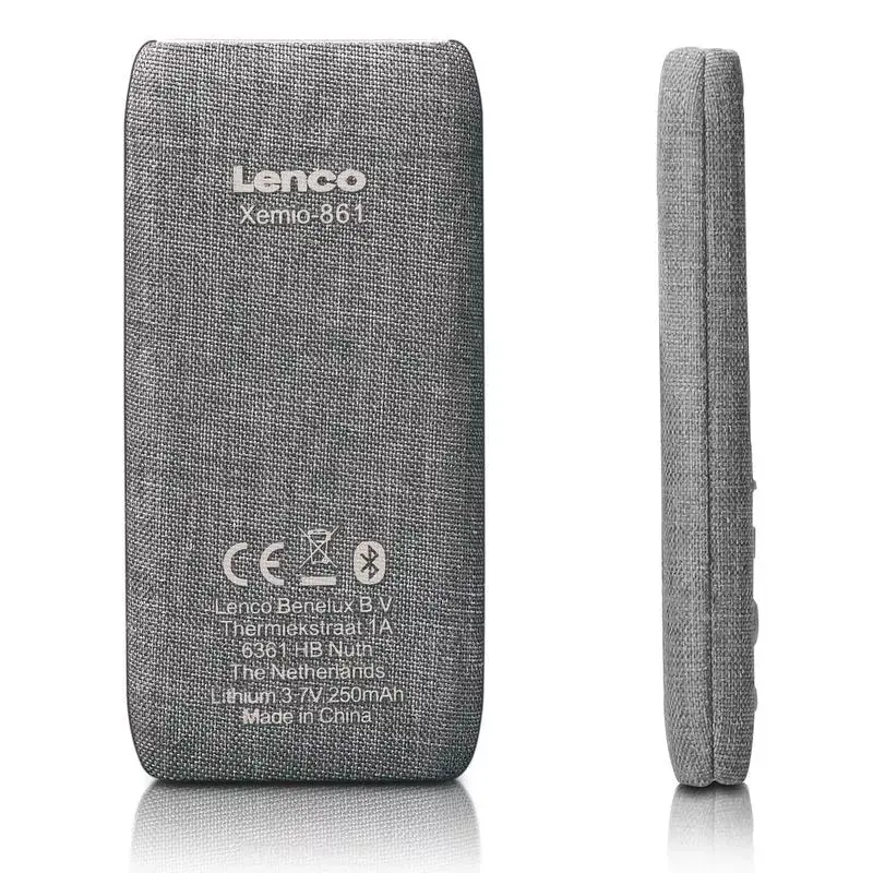 MP4-speler Lenco Xemio-861 8 GB grijs USB 3.2 FM-radio