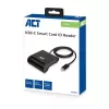 ACT externe USB-C smartcard eID-kaartlezer, zwart