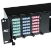 ACT glasvezelpanel High Density 2HE voor 12 MTP®-MPO-cassettes / Keystone-adapterplaten