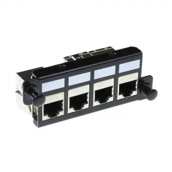 ACT adapterplaat voor 4 x Keystone FTP, adapter, zwart, 1 stuk(s)