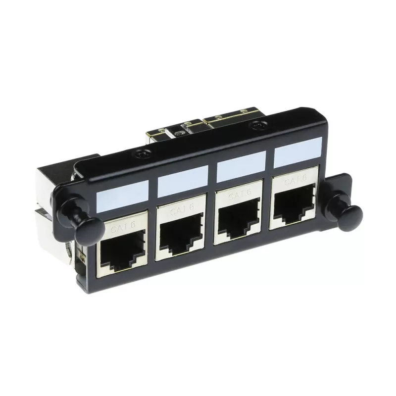 ACT adapterplaat voor 4 x Keystone FTP, adapter, zwart, 1 stuk(s)