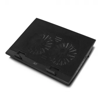 Laptopstandaard ACT AC8105 met ventilator in hoogte verstelbaar 2 standen 4-poorts hub