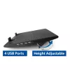 Laptopstandaard ACT AC8105 met ventilator in hoogte verstelbaar 2 standen 4-poorts hub