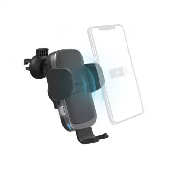 Hama FC10 Motion smartphone zwart, metallic sigarettenaansteker draadloos laden snel laden auto