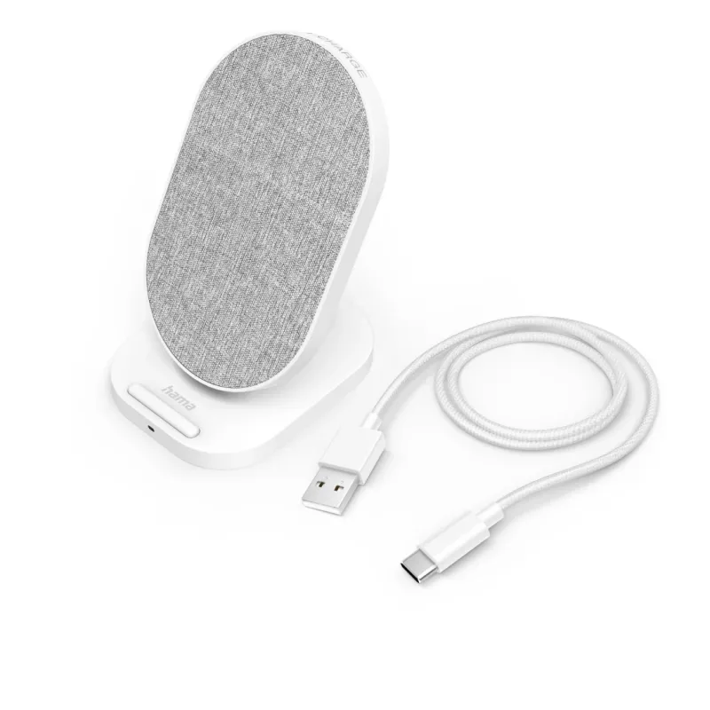 Hama QI-FC10S-Fab smartphone wit USB draadloos laden snel laden voor binnen