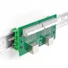 DeLOCK RJ50 2 x bus op 2 x rijgklem met drukknop voor DIN-rail