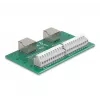 DeLOCK RJ50 2 x bus op 2 x rijgklem met drukknop voor DIN-rail