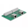 DeLOCK RJ50 2 x bus op 2 x rijgklem met drukknop voor DIN-rail
