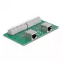 DeLOCK RJ50 2 x bus op 2 x rijgklem met drukknop voor DIN-rail
