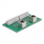 DeLOCK RJ50 2 x bus op 2 x klemmenblok met drukknop voor DIN-rail haaks