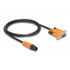 DeLOCK M12 CAN-bus-kabel A-gecodeerd 5-polig stekker naar D-Sub 9 bus 1 m