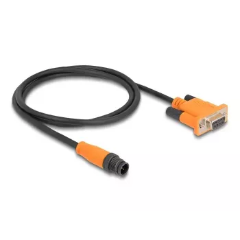 DeLOCK M12 CAN-bus-kabel A-gecodeerd 5-polig stekker naar D-Sub 9 bus 1 m