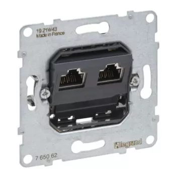 Legrand 765062 stopcontact 2 x RJ-45 zwart