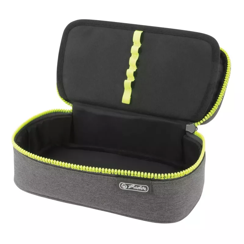 Herlitz beatBox ABC etui polyester grijs geel 225x120x70mm