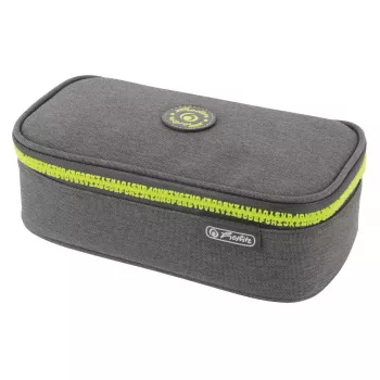 Herlitz beatBox ABC etui polyester grijs geel 225x120x70mm