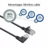 ACT Zwart 1,5 meter U/UTP CAT6A LSZH Slimline patchkabel met DC2951