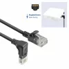 ACT Zwart 1 meter U/UTP CAT6A LSZH Slimline patchkabel met RJ45-stekkers 90° haaks omlaag naar recht