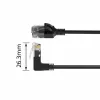 ACT Zwart 3 meter U/UTP CAT6A LSZH Slimline patchkabel met RJ45 DC4903