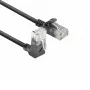 ACT Zwart 0,25 meter U/UTP CAT6A LSZH Slimline patchkabel met DC4952