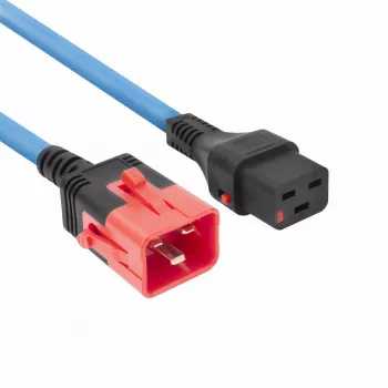 ACT stroomkabel C19 IEC Lock - C20 IEC Lock Dual Locking blauw 1 m, PC3634