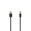 Hama 00201001 USB-kabel USB 2.0 1,5 m USB A USB B zwart, zilver