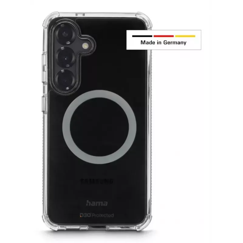 Hama 00080590 Extreme Protect magnetische hoes voor Samsung Galaxy S25+, transparant