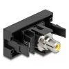 DeLOCK Easy 45 aansluitdoos RCA zwart geel bus