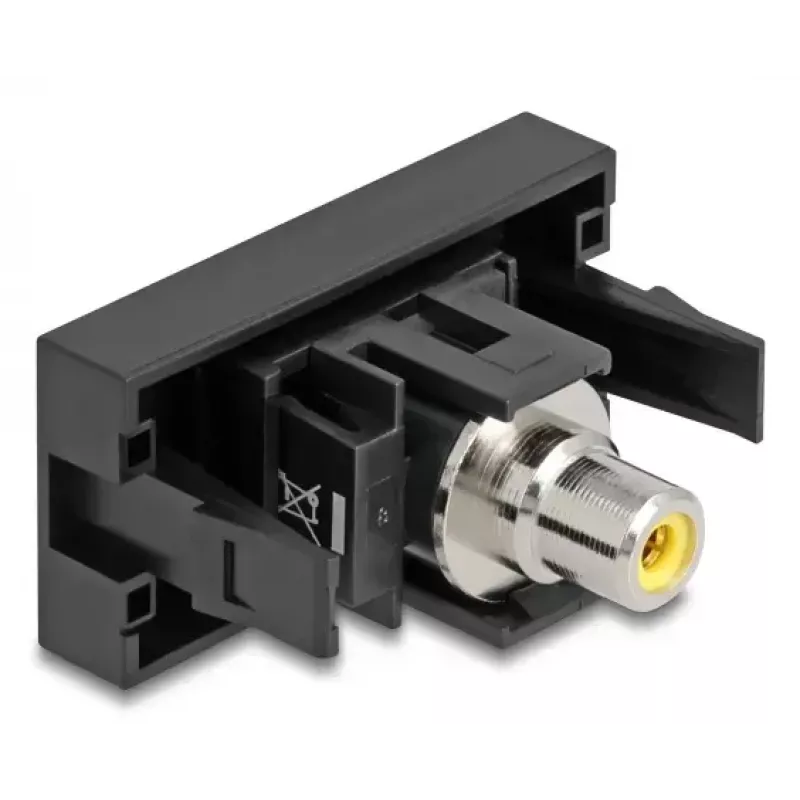 DeLOCK Easy 45 aansluitdoos RCA zwart geel bus