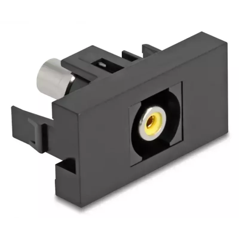 DeLOCK Easy 45 aansluitdoos RCA zwart geel bus