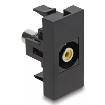 DeLOCK Easy 45 aansluitdoos RCA zwart geel bus