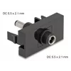 DeLOCK Easy 45 contactdoos DC zwart bus stekker 45mm