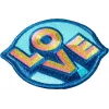 Badge LAUT MAGMOJI aqua/geel stoffen pluchen badge, 1 stuks