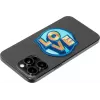 Badge LAUT MAGMOJI aqua/geel stoffen pluchen badge, 1 stuks