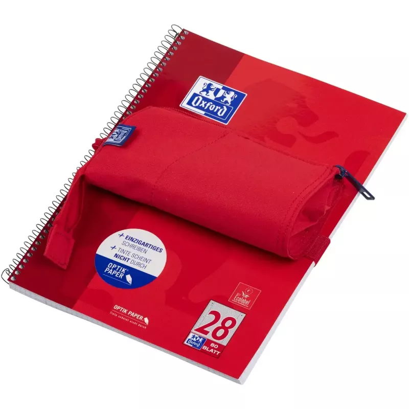 Zachte etui Oxford 400183527 rood 220x70x90 mm