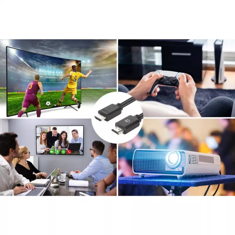 Manhattan HDMI 4K@60Hz kabel met Ethernet, 2 m