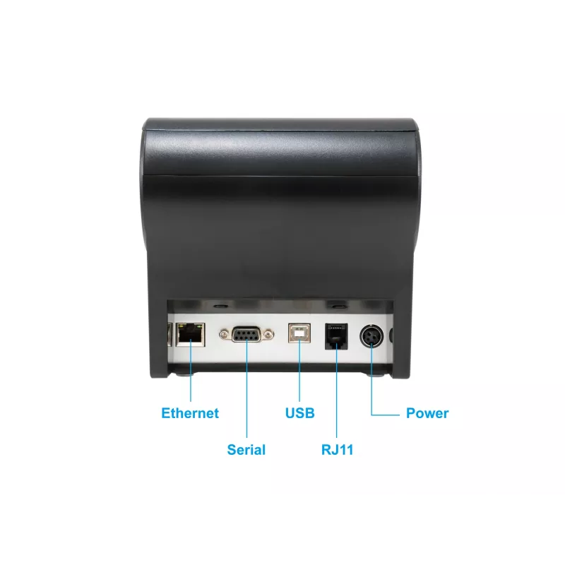 Thermische bonprinter EQUIP 58/80 mm met automatische snijder, USB/Ethernet/serieel, kassalade, 203x203 DPI