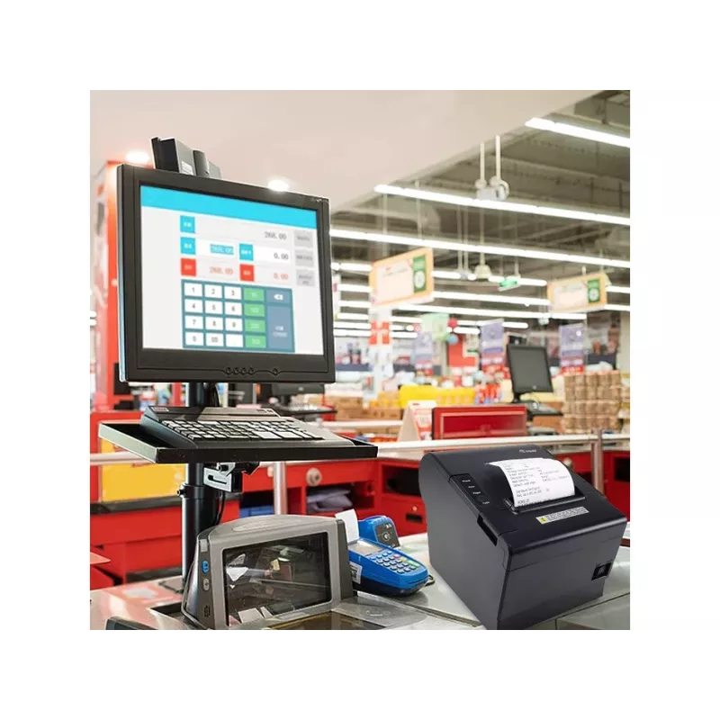 Thermische bonprinter EQUIP 58/80 mm met automatische snijder, USB/Ethernet/serieel, kassalade, 203x203 DPI