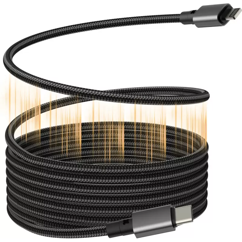 Vision TC 1MLTGMAG/BL magnetische Lightning-kabel, 1 m, zwart