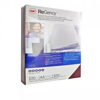GBC bindkaarten Regency A4, A4, leer, karton, zwart, 211 mm, 299 mm, 45 mm