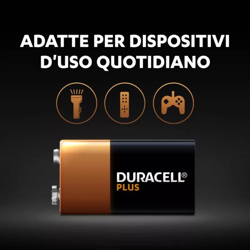 Duracell Plus wegwerpbatterij 9V alkaline