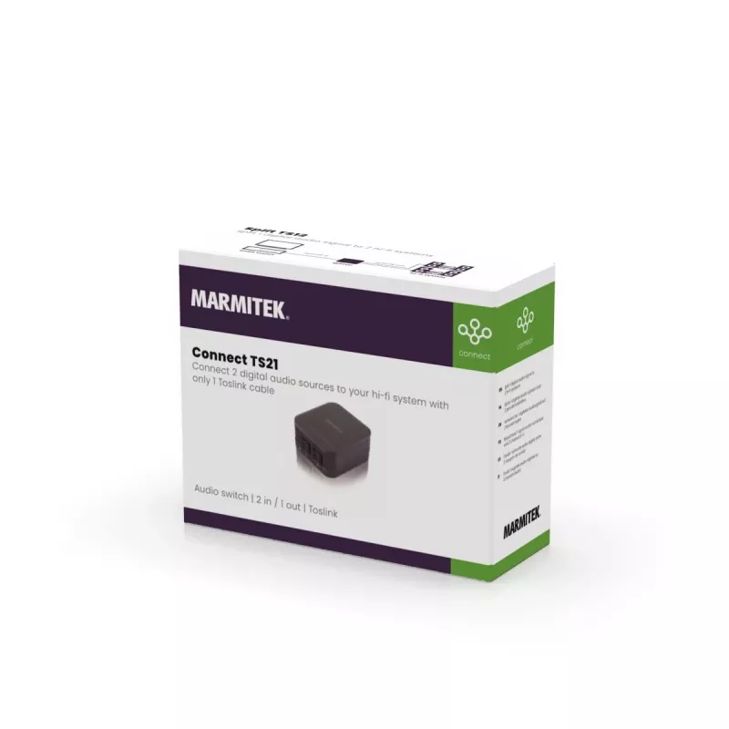 Marmitek Connect TS21 - optische schakelaar - 2 in / 1 uit - Toslink